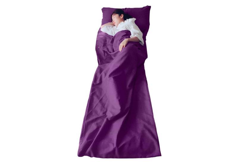 Refttenw Hüttenschlafsack Reiseschlafsack Leichter Schlafsack mit Kissenbezug 115x210cm, für Camping, Hotel & Wandern von Refttenw