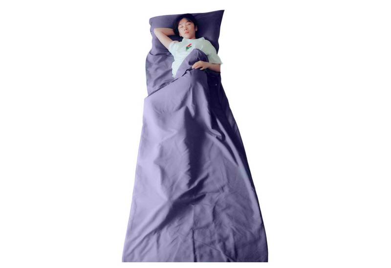 Refttenw Hüttenschlafsack Reiseschlafsack Leichter Schlafsack mit Kissenbezug 115x210cm, für Camping, Hotel & Wandern von Refttenw