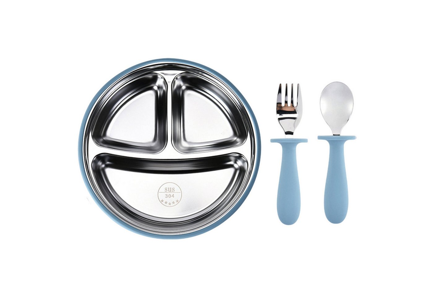 Refttenw Kindergeschirr-Set Baby Teller mit Saugnäpf,Kinderteller set,Mit Gabel und Löffel Refttenw Kindergeschirr-Set Baby Teller mit Saugnäpf,Kinderteller set,Mit Gabel und Löffel von Refttenw