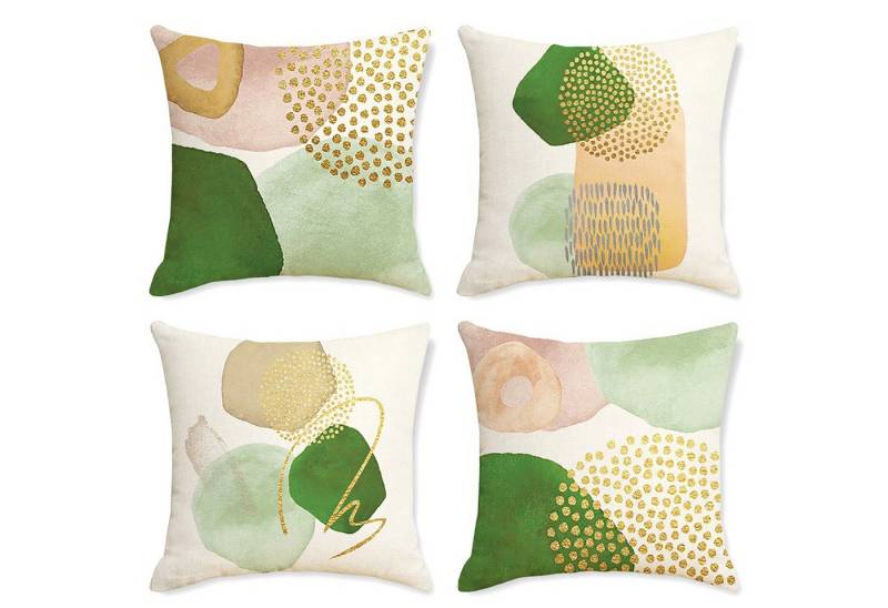 Refttenw Kissenbezug 45x45cm 4er set Kissenhüllen Boho Kissenbezüge Modern Abstrakt Kunst, Kein Kissenkern oder Polsterung von Refttenw