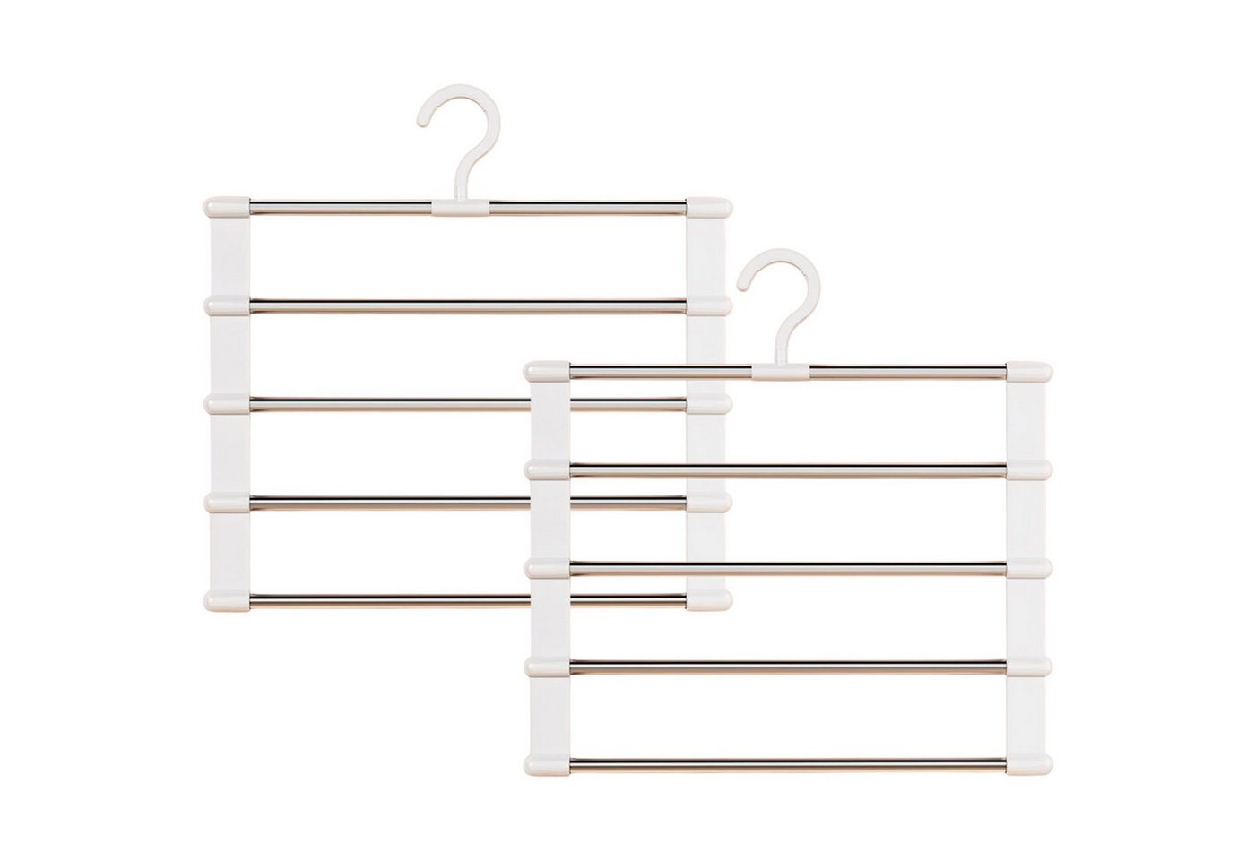 Refttenw Kleiderständer 6 Etagen Hosen Kleiderbügel,Hosenaufhänger aus Edelstahl,2 Stück Refttenw Kleiderständer 6 Etagen Hosen Kleiderbügel,Hosenaufhänger aus Edelstahl,2 Stück von Refttenw