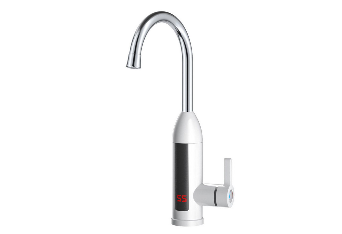 Refttenw Küchenarmatur Durchlauferhitzer Küche LED Anzeige 360° Schwenkbarer Wasserhahn Kein Schlauch Refttenw Küchenarmatur Durchlauferhitzer Küche LED Anzeige 360° Schwenkbarer Wasserhahn Kein Schlauch von Refttenw