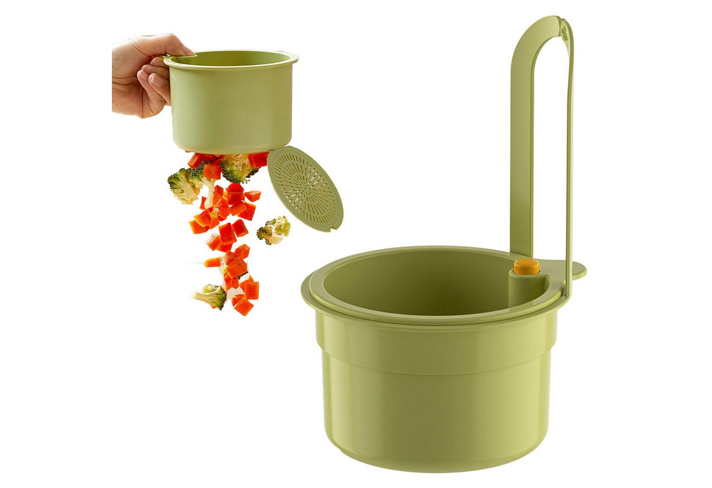 Refttenw Küchensieb Hängender Abtropfkorb für die Küchenspüle Wasserhahn-Hängesieb, Mit Druckknopf für Essensreste filtern, Gemüse Obst waschen Refttenw Küchensieb Hängender Abtropfkorb für die Küchenspüle Wasserhahn-Hängesieb, Mit Druckknopf für Essensreste filtern, Gemüse Obst waschen von Refttenw