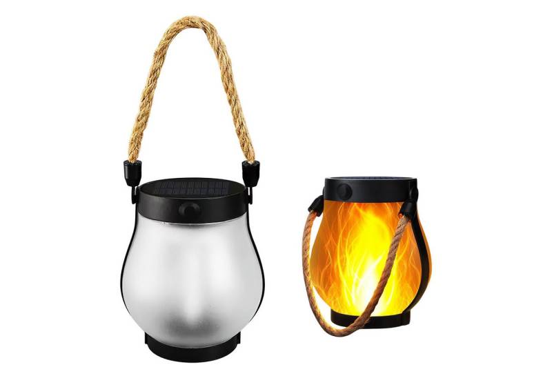 Refttenw LED Laterne Wiederaufladbare Solar-Campinglaterne, Gartenlaterne, 2 Leuchtmodi von Refttenw