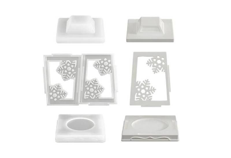 Refttenw Modellierwerkzeug Leuchter Gießformen Silikon DIY Kerzenhalter Weihnachtsdeko, Rentier, Schneemann, Schneeflocke von Refttenw