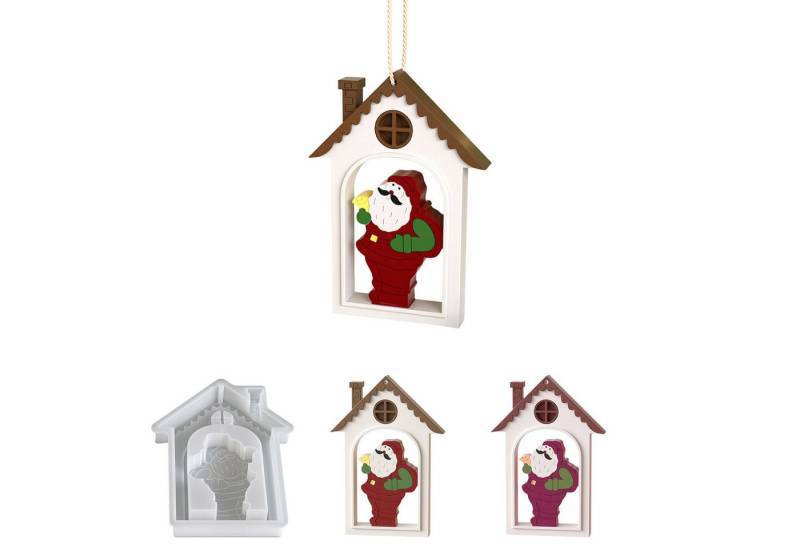 Refttenw Modellierwerkzeug Silikonform Weihnachten Haus,Giessformen Silikon,2 Stück, (2 St) von Refttenw