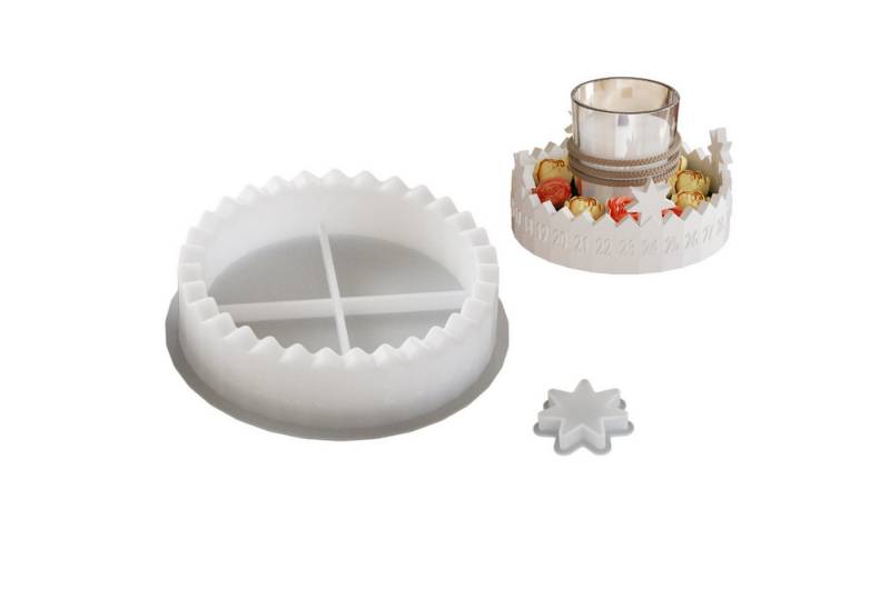 Refttenw Modellierwerkzeug Silikonform für Kerzenhalter, Adventskalender, Weihnachtsform von Refttenw