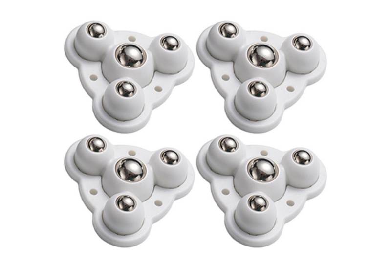 Refttenw Möbelrolle Mini selbstklebende Kugelrolle, 4 Stahlkugeln,Möbelrolle,4 Stück, Stanzfreie Installation von Refttenw