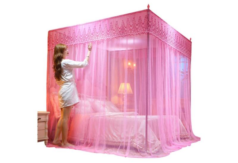 Refttenw Moskitonetz Baldachin mit Ecken, Prinzess Bettvorhänge mit 3 seitlichen Öffnungen Refttenw Moskitonetz Baldachin mit Ecken, Prinzess Bettvorhänge mit 3 seitlichen Öffnungen von Refttenw