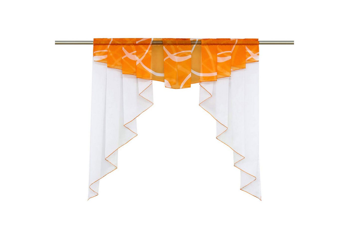 Refttenw Scheibengardine Modern Gardinen Kurz Bistrogardinen mit Kräuselband/ Tunnelzug, Orange-120*125cm Refttenw Scheibengardine Modern Gardinen Kurz Bistrogardinen mit Kräuselband/ Tunnelzug, Orange-120*125cm von Refttenw