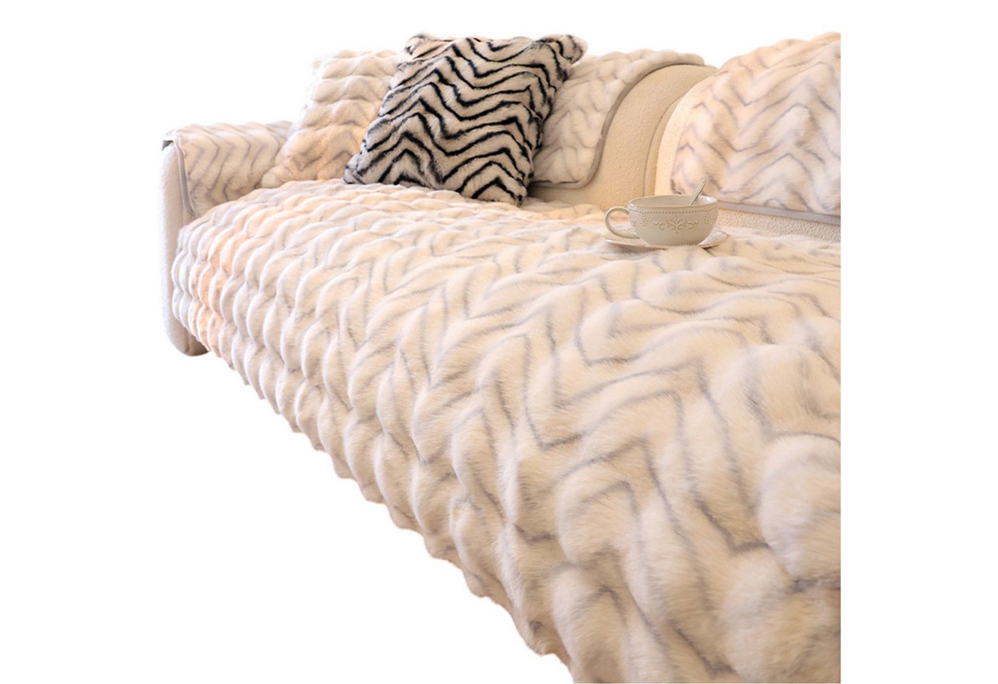 Refttenw Sofabezug Plüsch Dick Sofahusse Sofaüberwurf Abwaschbar Sofa Sitzkissenbezug, Winter Warme Refttenw Sofabezug Plüsch Dick Sofahusse Sofaüberwurf Abwaschbar Sofa Sitzkissenbezug, Winter Warme von Refttenw