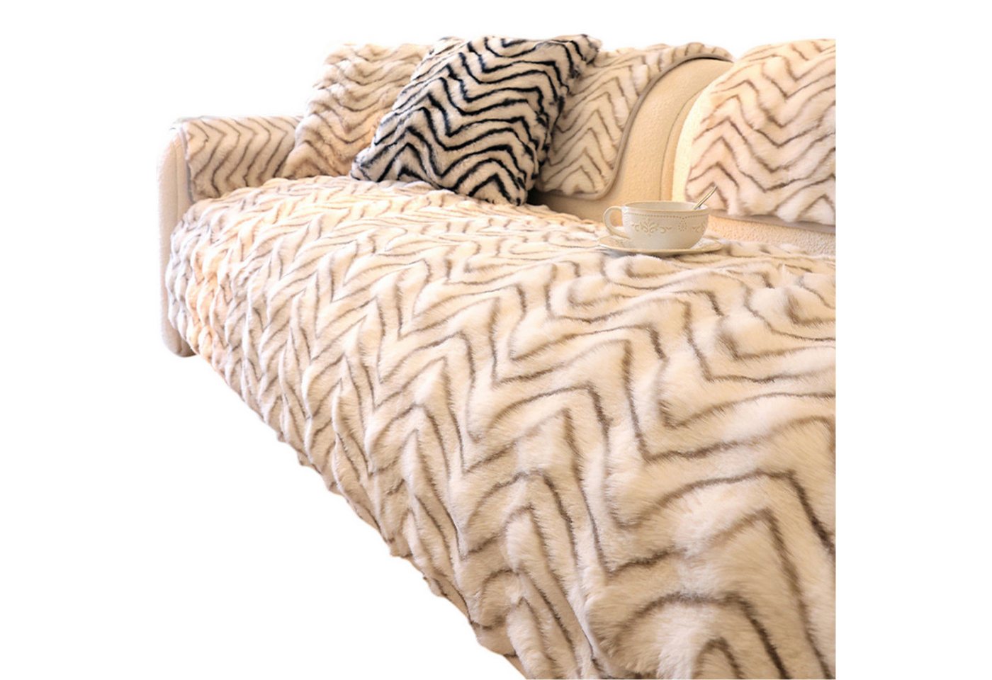 Refttenw Sofabezug Plüsch Dick Sofahusse Sofaüberwurf Abwaschbar Sofa Sitzkissenbezug, Winter Warme Refttenw Sofabezug Plüsch Dick Sofahusse Sofaüberwurf Abwaschbar Sofa Sitzkissenbezug, Winter Warme von Refttenw