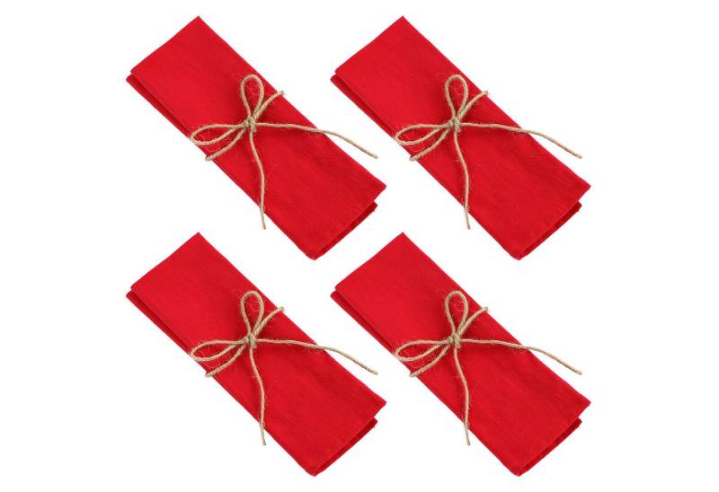 Refttenw Stoffserviette Serviette 4er-Pack Baumwolle Stoffservietten 45 x 30 cm, Stoffservietten, Wiederverwendbare von Refttenw