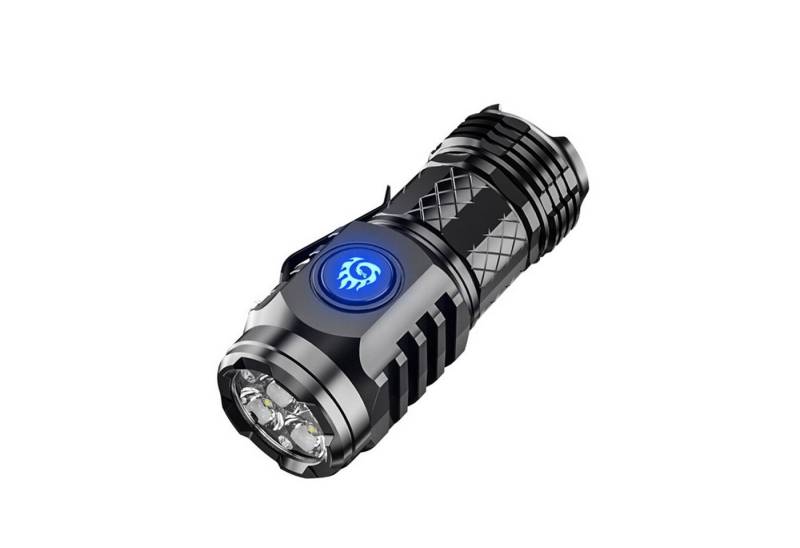 Refttenw Taschenlampe LED Tragbar Aufladbar Extrem Hell mit 5 Lichtmodi Mit Typ-C-Kabel (1-St) von Refttenw