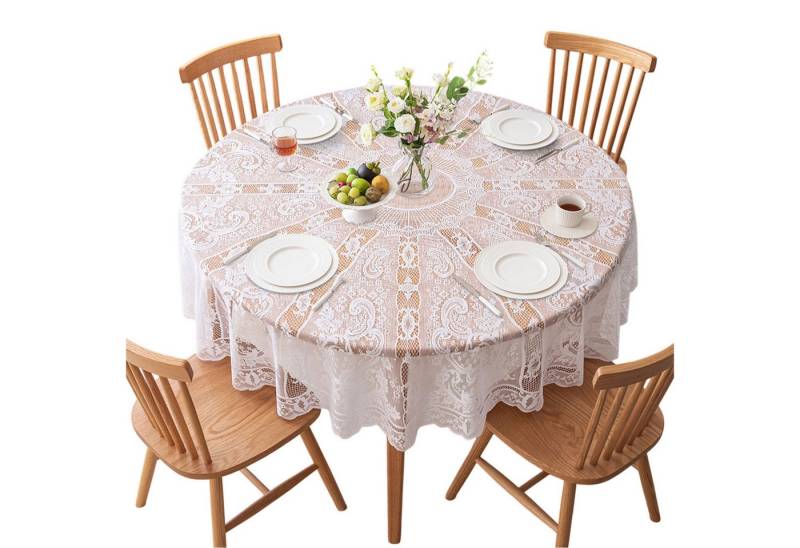 Refttenw Tischdecke Spitzentischdecke Rund,Vintage Tischdekoration,180cm Refttenw Tischdecke Spitzentischdecke Rund,Vintage Tischdekoration,180cm von Refttenw
