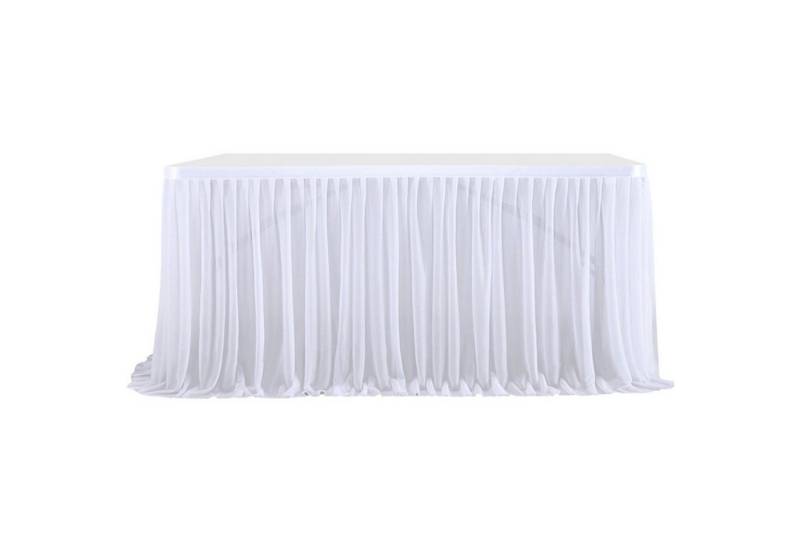 Refttenw Tischdecke Tüll Tischrock Dekoration Rüschen Tischdecke für Rechteckige Tische (1-tlg) von Refttenw