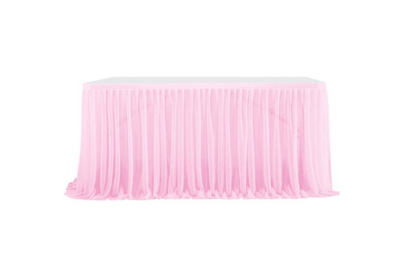 Refttenw Tischdecke Tüll Tischrock Dekoration Rüschen Tischdecke für Rechteckige Tische (1-tlg) von Refttenw