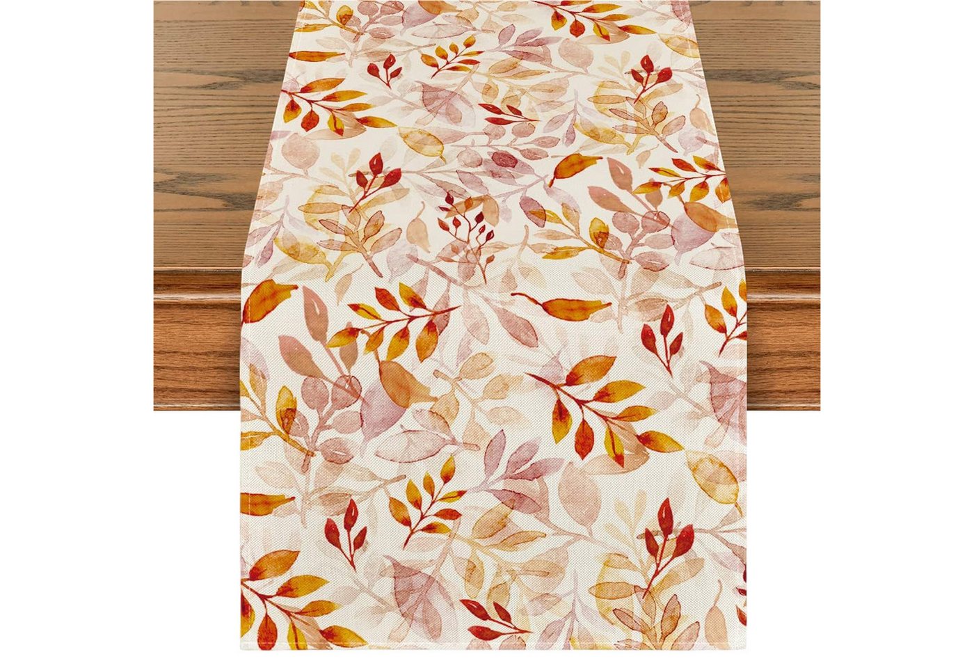 Refttenw Tischläufer Herbst Tischläufer,Tisch Dekoration,Herbstlaub Tischdeko,33x183cm von Refttenw