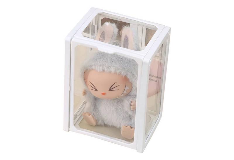 Refttenw Vitrine Glasvitrine mit Tür Sammelvitrine Stapelbar Transparent Staubdicht (1-St) 10.2 x 8 x 13.8cm, Figuren, Plüschtiere, Cotton Dolls & Sammelstücke von Refttenw
