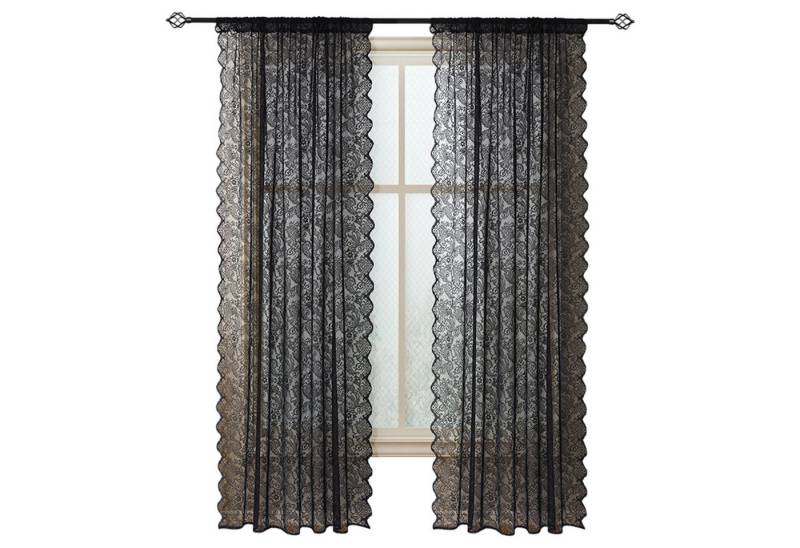 Refttenw Vorhang Spitzengardinen,Vintage-Blumenmuster lange Vorhänge Refttenw Vorhang Spitzengardinen,Vintage-Blumenmuster lange Vorhänge von Refttenw