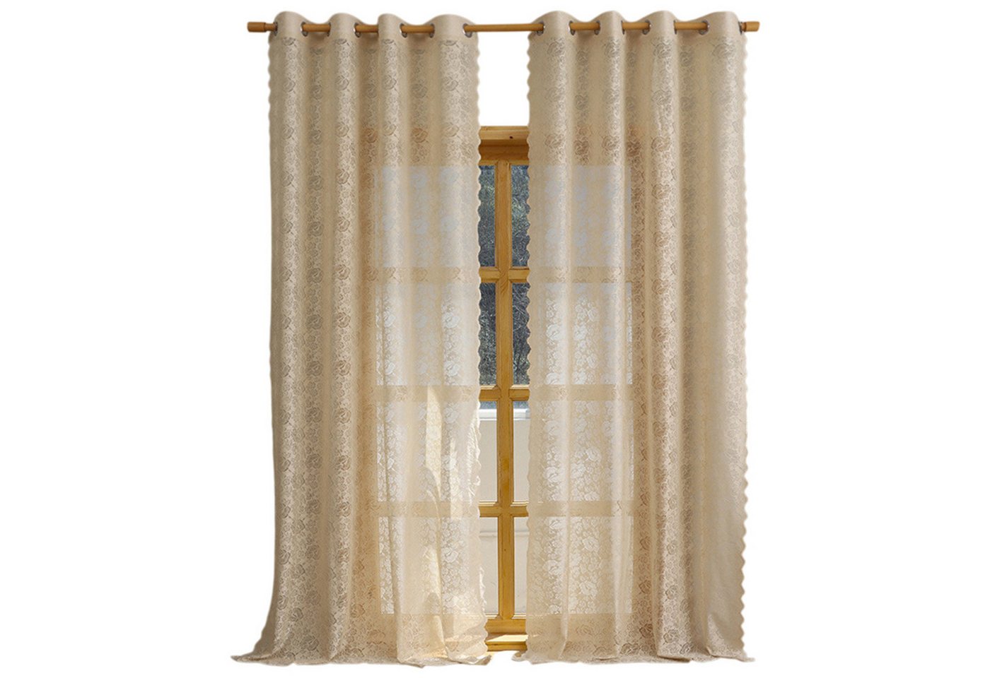 Refttenw Vorhang Wohnzimmer Blumenspitze Vorhänge,Transparente Voile Sheer Vorhänge Refttenw Vorhang Wohnzimmer Blumenspitze Vorhänge,Transparente Voile Sheer Vorhänge von Refttenw