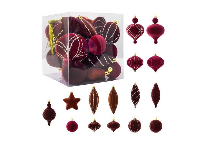 Refttenw Weihnachtsbaumkugel Weihnachtsschmuck,Christbaumschmuck,Kugeln Hängekugeln,24 Stück Refttenw Weihnachtsbaumkugel Weihnachtsschmuck,Christbaumschmuck,Kugeln Hängekugeln,24 Stück von Refttenw