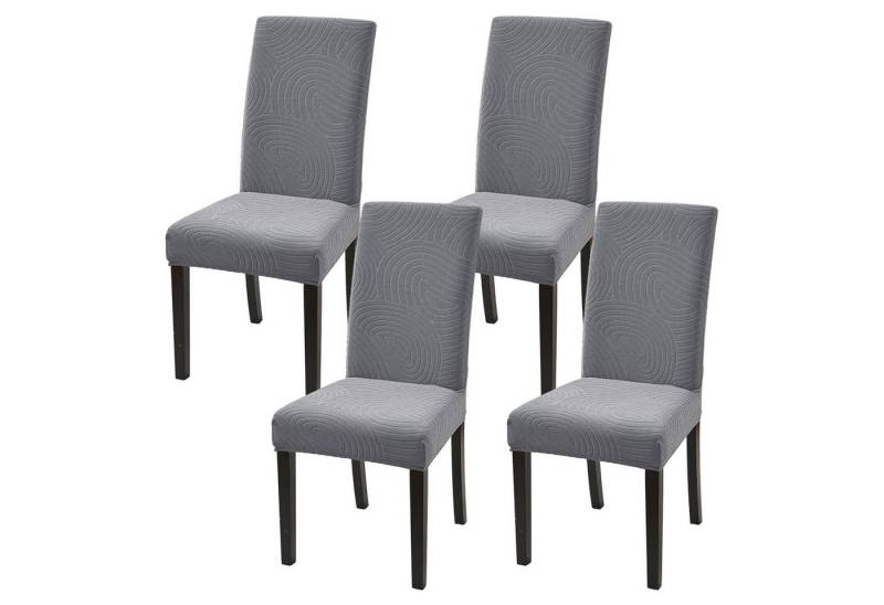Refttenw Sesselhusse Stretch Esszimmerstühle Elastisch Stuhlbezug Wasserdichte Stuhlhussen, M in Übergröße, 4-er Set für Bankett,Küche,Party von Refttenw
