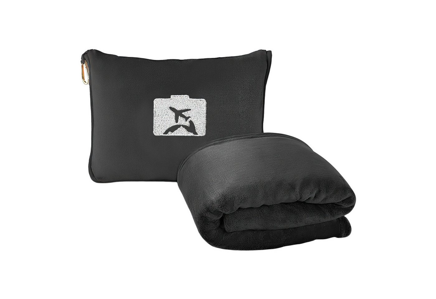 Wohndecke Kuschelige Reisedecke für Auto & Flugzeug, mit Tasche - 127x152 cm, Refttenw, mit praktischer Rucksackclip - extra weich und wärmend von Refttenw