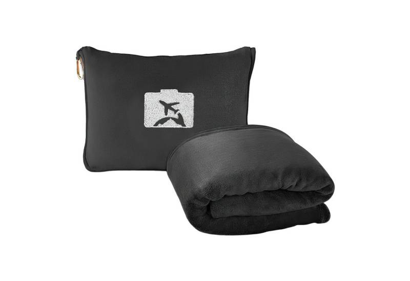 Wohndecke Kuschelige Reisedecke für Auto & Flugzeug, mit Tasche - 127x152 cm, Refttenw, mit praktischer Rucksackclip - extra weich und wärmend von Refttenw