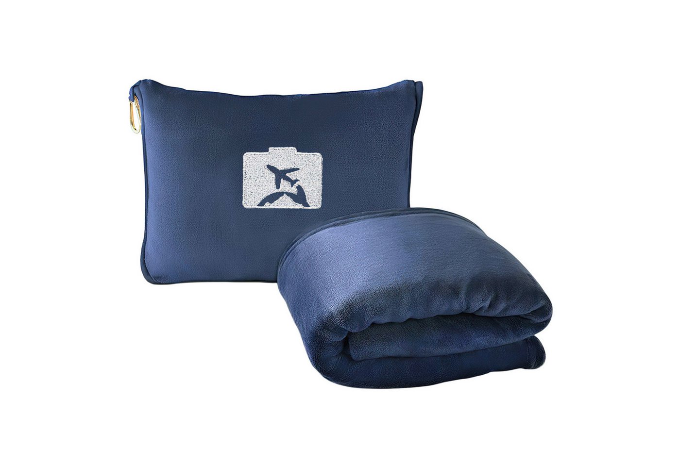 Wohndecke Kuschelige Reisedecke für Auto & Flugzeug, mit Tasche - 127x152 cm, Refttenw, mit praktischer Rucksackclip - extra weich und wärmend von Refttenw