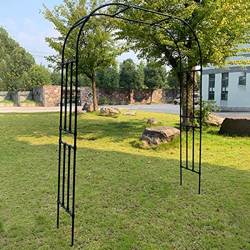 Refue Gartenbogen Rankgitter Rosenbogen cortenstahl + PE-Rohr 20 mm Metall Rosenhilfe torbogen Kletterpflanzen Rankbogen 1.2x2.4 m,1.6x2.4m,2x2.4m,2.4x2.4m,2.8x2.4m Schwarz (Größe : B120 x H240cm) von Refue