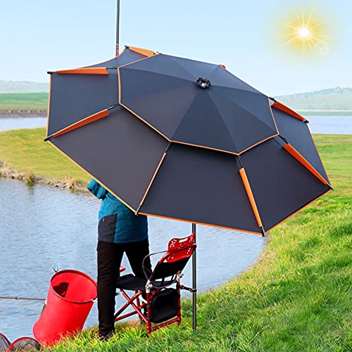 Refue Sonnenschirm Große für Strand Outdoor Urlaub Camping Angler, Beschattung Sonnenschutz Gartenschirm mit Kippbare Windauslass (Size : 200CM/6.5ft) von Refue