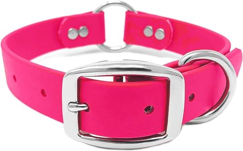 Regal Dog Products Hundehalsband Wasserfest für Kleine, Mittelgroße, Große Hunde (Rosa) - Halsband für Hunde mit Mittelring - Hunde Halsband für Welpen, Mittelgrosse & Grosse Hunde von Regal Dog Products