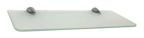 6 mm Glasregal Wandregal 40x15 satiniertes (Mattes) Glas mit Clip Mini silbermatt / 1 Regal von Regale4You