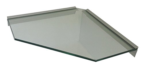 Glasregal 10mm Ecke 45x45 cm Pentagon klar mit Profil LINO10 /Platz für Kabel/ 2 Regale von Regale4You