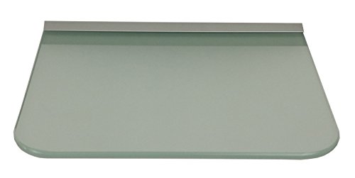 Glasregal 30x25 cm Glas Satiniert mit Profil Silber, abgerundete Ecken ROY15 / 1 Regal von Regale4You