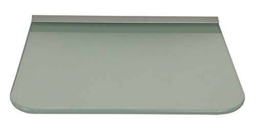 Glasregal 30x25 cm Glas Satiniert mit Profil Silber, abgerundete Ecken ROY15 / 2 Regale von Regale4You