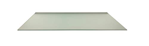 Regale4You Glasregal 80x40 cm /8mm satiniertes Glas Wandprofil LINO8 Alu Silber / 1 Glasablage von Regale4You