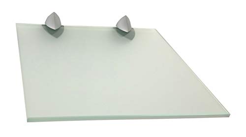 Glasregal Wandregal 30x30 cm / 8 mm satiniertes Glas mit ICEBERG6 silbermatt / 1 Regal von Regale4You