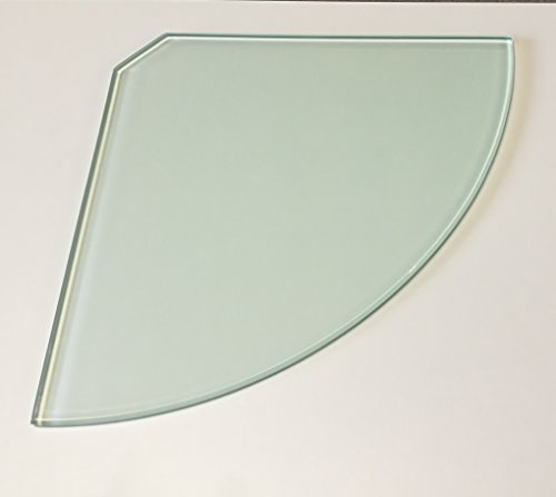 Regale4You Glasboden Glasscheibe 8 mm stark, Ecke Viertelkreis, Glas satiniert (matt), 30 cm Schenkellänge - 1 Scheibe von Regale4You