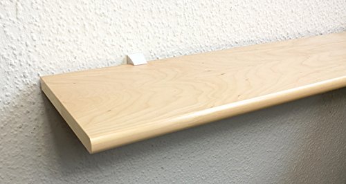 Wandregal Holzregal Board Ablage Ahorn Furnier 50x20 cm CLIP19 weiß - 1 Regal von Regale4You