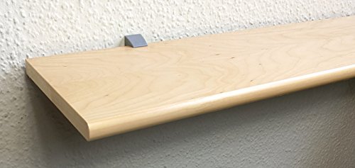 Wandregal Holzregal Board Ablage Ahorn Furnier 80x20 cm CLIP19 Silbergrau - 1 Regal von Regale4You