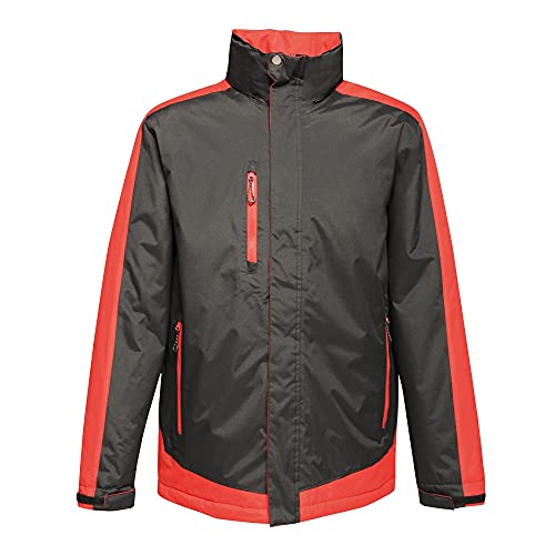 Regatta TRA312 48B60 Professionelle Kontrastjacke, wasserdicht und atmungsaktiv, isoliert, Schwarz/ClssicRd, Größe M von Regatta