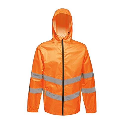 Regatta TRW497 18850 professionelle Warnschutzjacke, wasserfest und winddicht, verstaubar, Orange, Größe S von Regatta