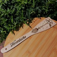 Pfannenwender Hexenküche, Holzbesteck, Hexenbesen von Regenbogenmond