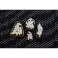 Bemalte Steine Geister Mit Blumen | Halloween Süße Bunte Herbst Deko von RegenbogenxLaden