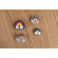 Glücksstein Mini Regenbogen Mit Blumen Kunterbunte Geschenkidee von RegenbogenxLaden