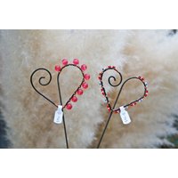 Pflanzstecker Herzform Spirale Herz Draht Mit Perlen Rost Gartendeko Metalldekoration Pflanzstecker Herzform Spirale Herz Draht Mit Perlen Rost Gartendeko Metalldekoration von RegenbogenxLaden