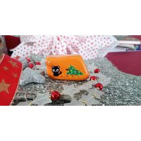Bemalter Stein Katzen Und Weihnachten Lustige Geschenkidee Katzenliebhaber von RegenbogenxLaden
