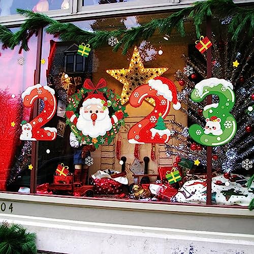 Regendeko Fensterdeko Weihnachten Wandaufkleber Fensterbilder Weihnachten Weihnachtsdeko (2023) von Regendeko